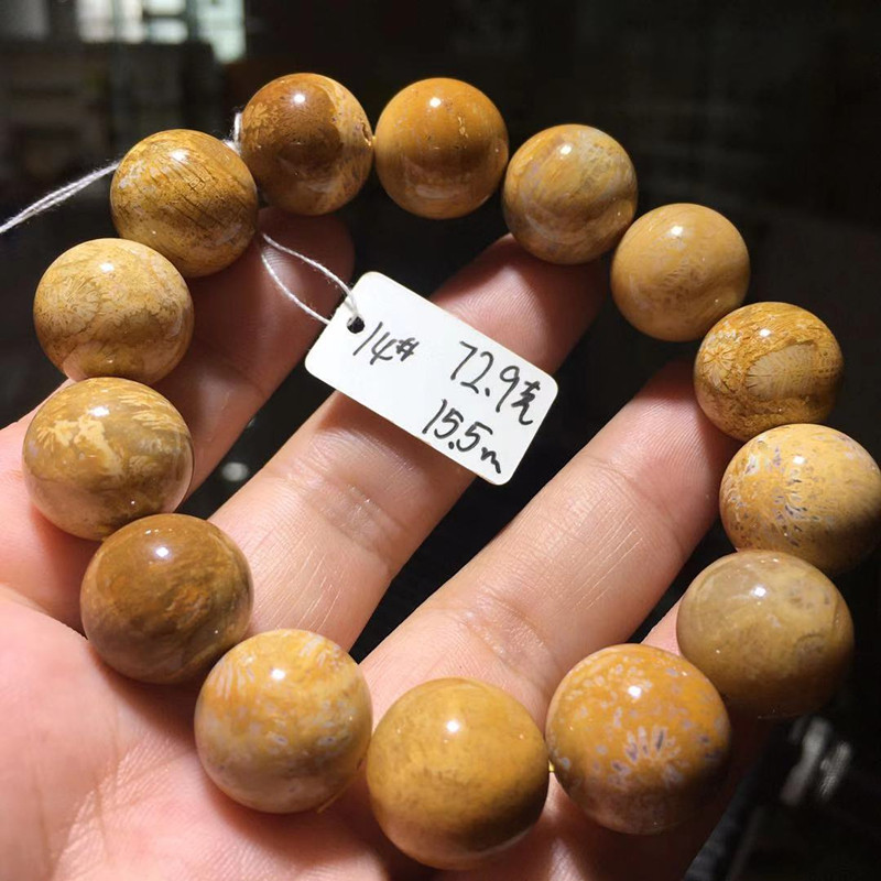 天然水晶 珊瑚玉手链 jade coral 大珠魅力 菊花玉 鼓珠 有机宝石