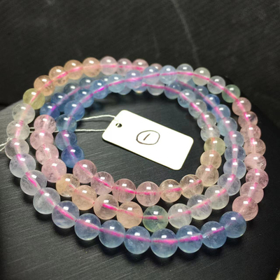 摩根石手链绿柱石天然水晶3圈