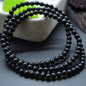 暗碧玺 黑碧玺手串 单圈 三圈多圈 礼物 天然水晶 电气石手链 正品