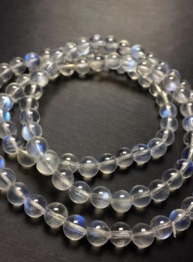 月光石手串Moonstone奶油体蓝光