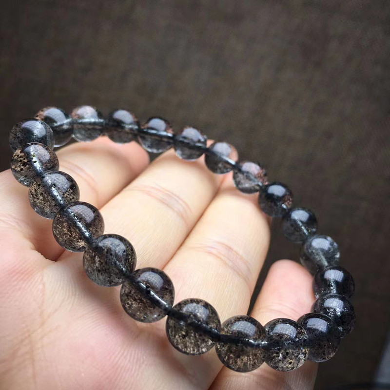 黑云母手链 黑幽灵异象 千层  黑超七 黑沙 草莓晶手串 天然水晶