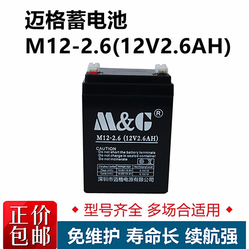 12V2.6AH/20HR电梯音响蓄电池