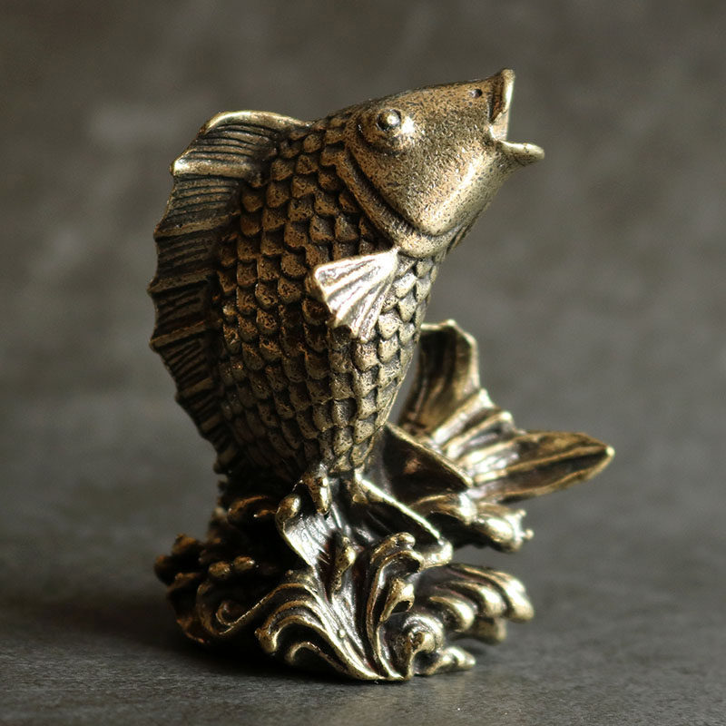 实心纯黄铜办公桌面锦鲤鱼小摆件古铜茶宠饰品工艺品礼品手把玩件,家居饰品,装饰摆件,淘宝优惠券,粉丝福利购,淘宝优惠卷