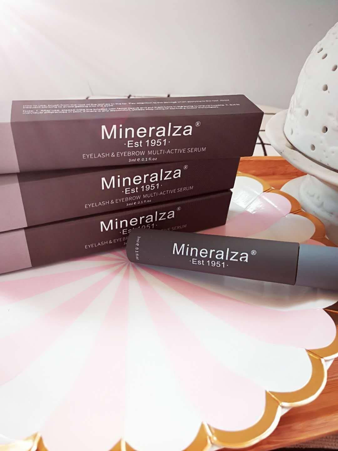 三支美国mineralza美诺萨眉毛睫毛滋养精华液浓密发际线纤长