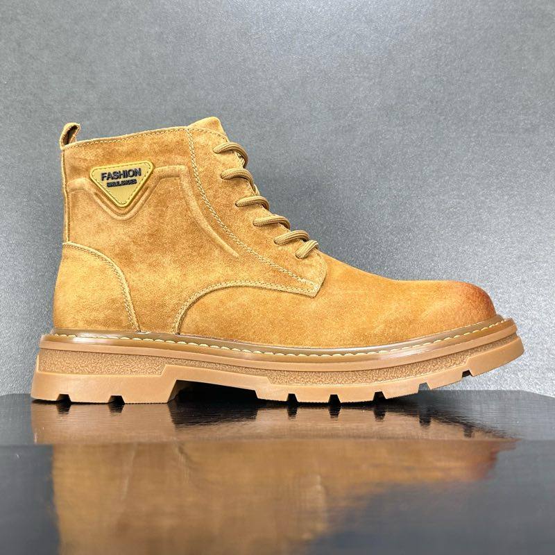 真皮大黄靴撤柜捡漏特价男鞋复古沙漠靴百搭高帮休闲鞋工装马丁靴