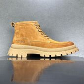 新款 短靴 复古马丁靴真皮透气休闲大黄靴百搭工装 撤柜捡漏特价 男鞋