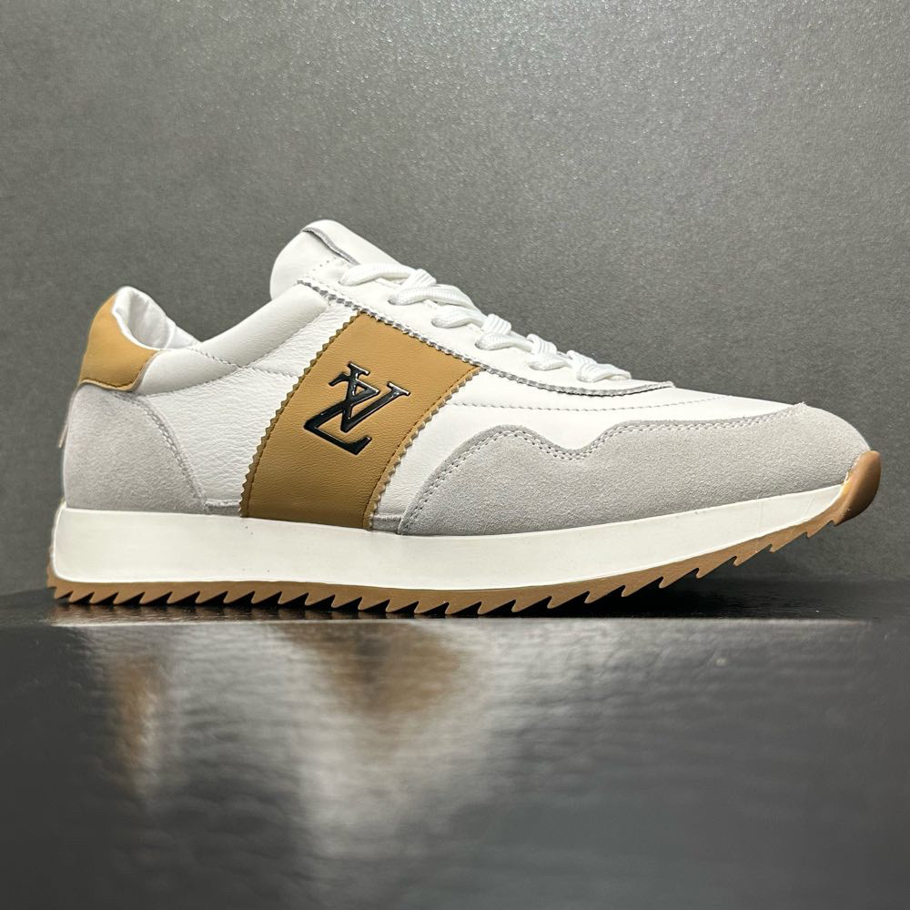 欧洲站新款潮鞋头层牛皮休闲鞋潮流百搭厚底阿甘鞋真皮透气男鞋子