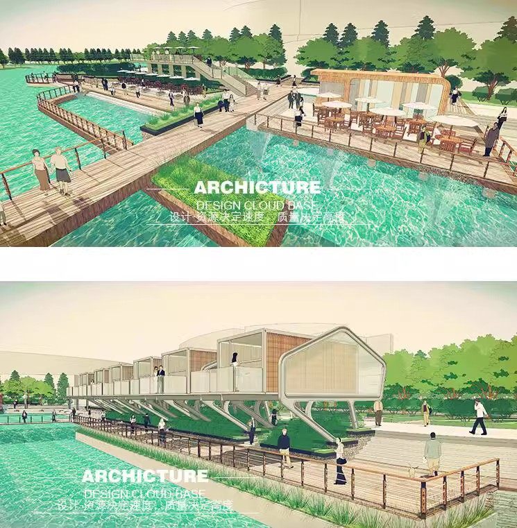 su素材现代海滨滨江公园广场带性景观异形观景台亭子景观su模型,商务/设计服务,设计素材/源文件,淘宝优惠券,粉丝福利购,淘宝优惠卷