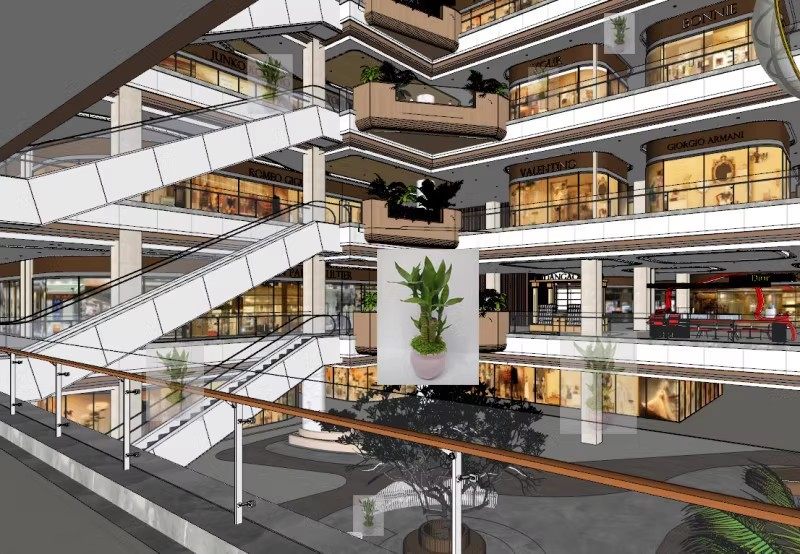 su素材商业广场商城商场中庭购物中心商业综合体室内设计su模型,商务/设计服务,设计素材/源文件,淘宝优惠券,粉丝福利购,淘宝优惠卷