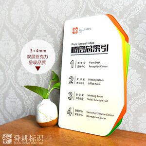 高档 创意 亚克力水牌公司门牌消防疏散图办公室门牌 提示牌 定做