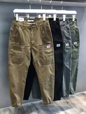2021 Autumn Tide brand loose tapered overalls men's casual pants pants Harlem pants pants spring and autumn