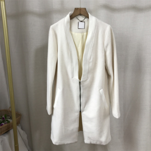 艾 3件 罗纹低领毛呢大衣 1609 79元