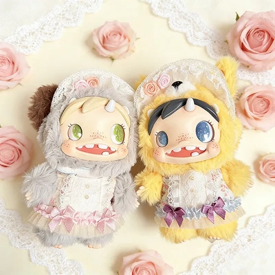 宝拉POLAR MONSTER BABY怪物收藏系列毛绒挂件云边花束裙娃衣配饰