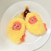 10厘米mini迷你星星人小饼干美味时刻系列毛绒挂件衣服炸虾连体衣