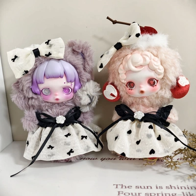 sp娃衣光织园SKULLPANDA二代10cm冬日乐章服装山茶花搪胶漫煦娃衣