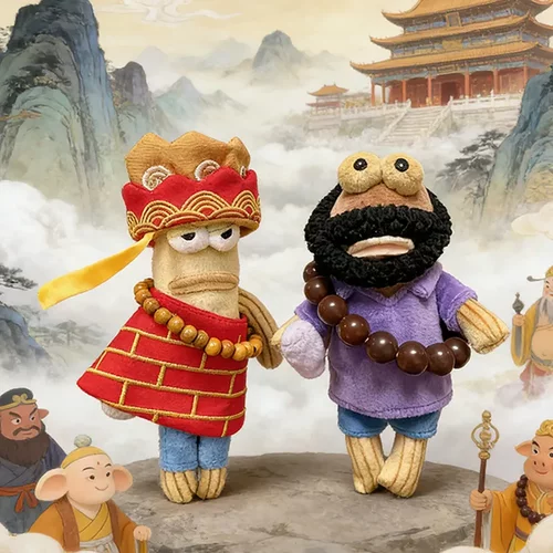 可爱比奇堡居民丑鱼打工鱼瘫瘫鱼衣服西游记唐僧沙和尚娃衣15cm萌
