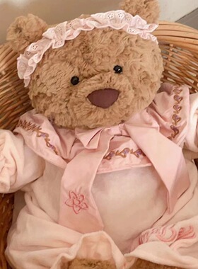 巴塞罗熊毛绒玩偶衣服28/36cm小熊娃衣T恤47cm泰迪熊尿布裤可爱