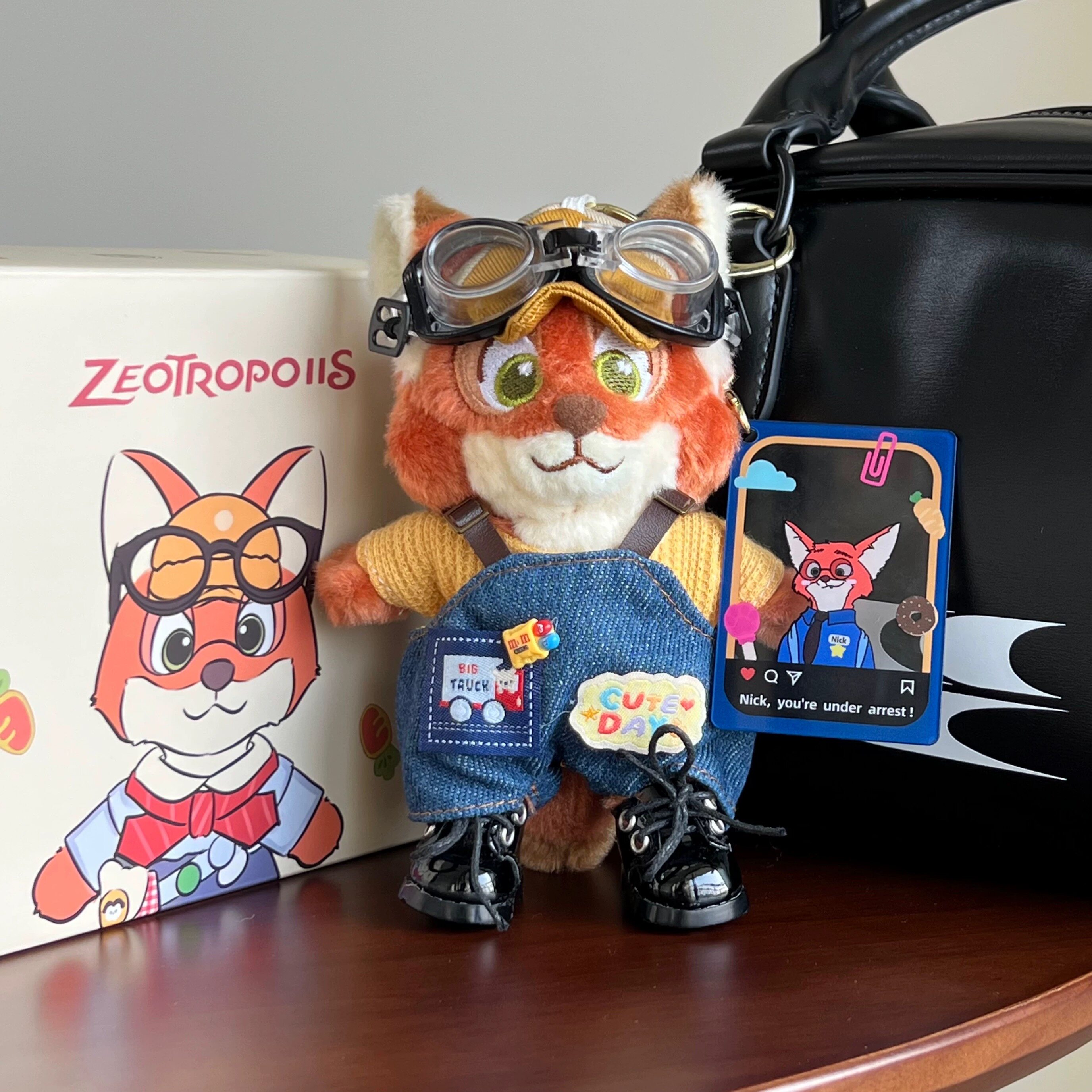 仅衣服/尼克小狐狸挂件娃衣服cute牛仔背带套装朱迪钥匙扣乖乖生