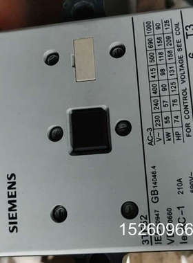 议价西门子3TF52交流接触器，型号22-0XG2，全新未使用，议价