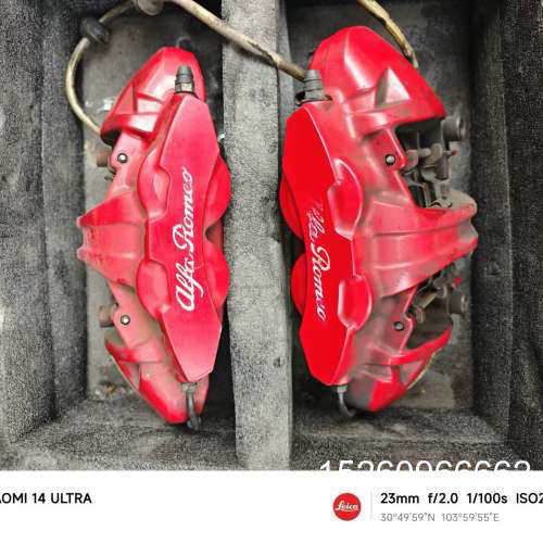 议价阿尔法罗密欧原厂布雷博大四活塞卡钳，带ebc红皮gd钢喉，正