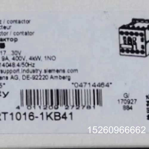 议价3RT1016-1KB41接触器议价
