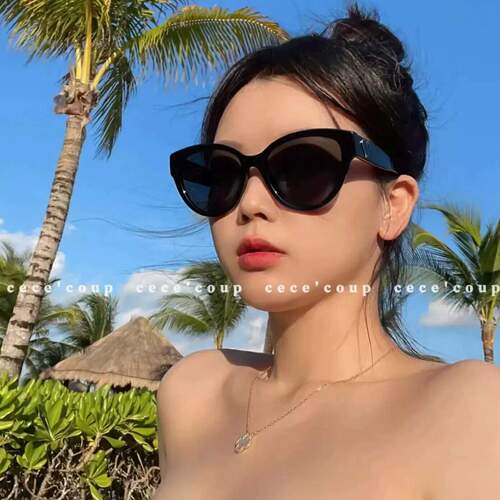 新品25ss爱心复古高级墨镜女