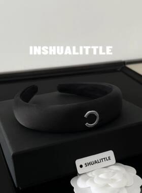 INSHUA 5/11 Jennie同款！26s黑色金属拼色发箍 宽度3cm