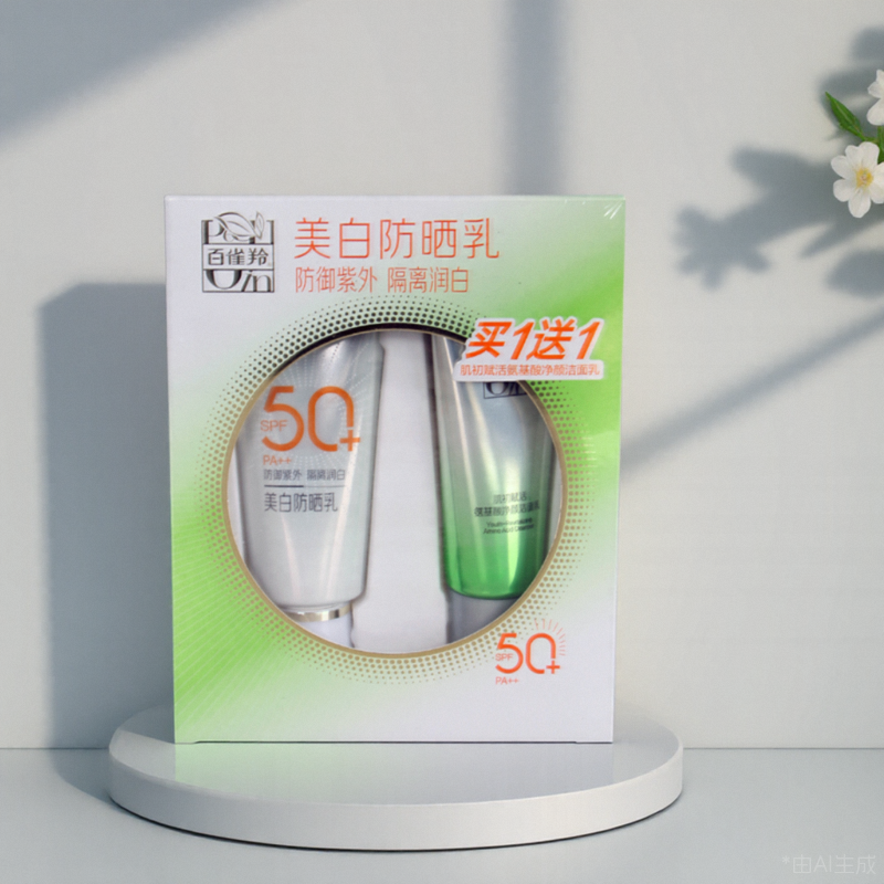 百雀羚美白防晒乳SPF50+PA送洁面