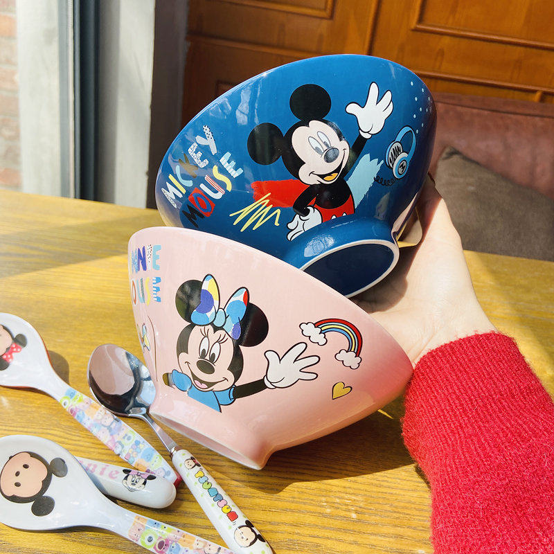 创意个性卡通陶瓷碗家用可爱碗女生超萌日式斗笠碗汤碗面碗吃饭碗