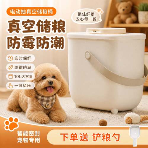真空密封防潮大容量猫狗储粮桶