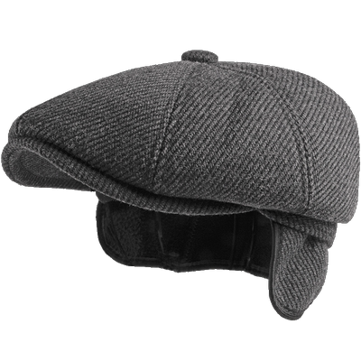 冬季加绒男士鸭舌帽冬天男帽子