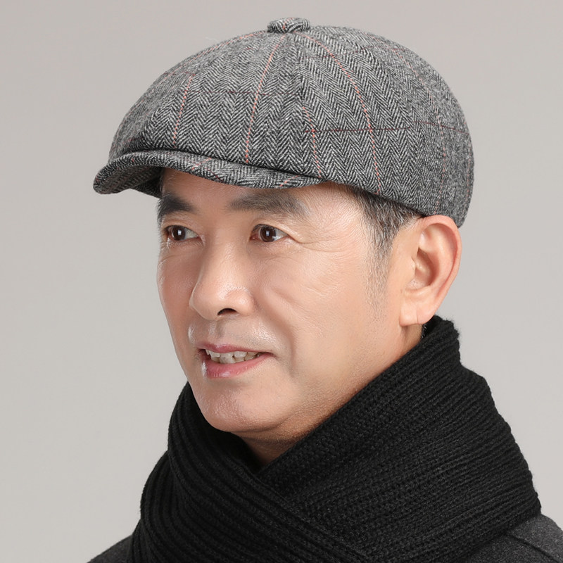 洋气鸭舌帽春秋款男春八角帽帽子