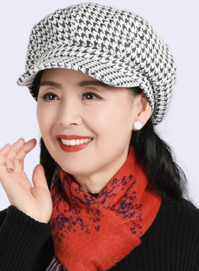 日系小众妈妈圆顶八角帽显脸小报童帽百搭防晒夏季潮流遮阳帽