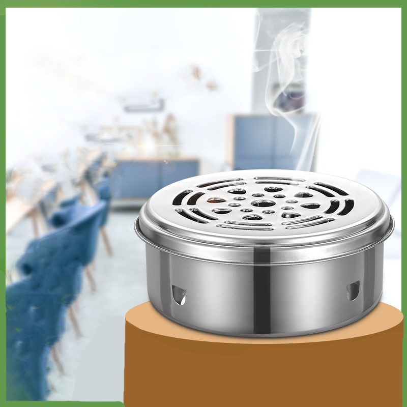 琪旺家用加厚不锈钢带盖蚊香盒