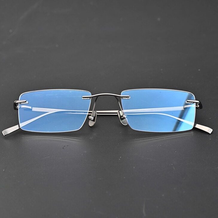 无框眼镜大脸可用配近视钛框蓝光近视眼镜框架眼镜男女眼镜架6660