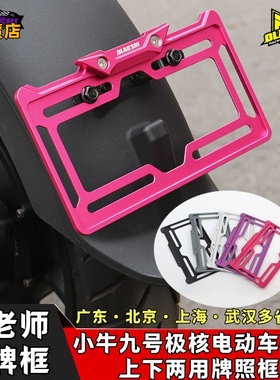 欧老师牌照架适用九号MZmix赛博XYber机械师FZ3 110改装牌照框