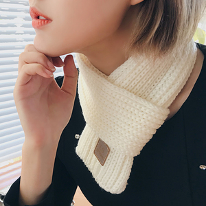 女秋冬季针织领巾小围巾