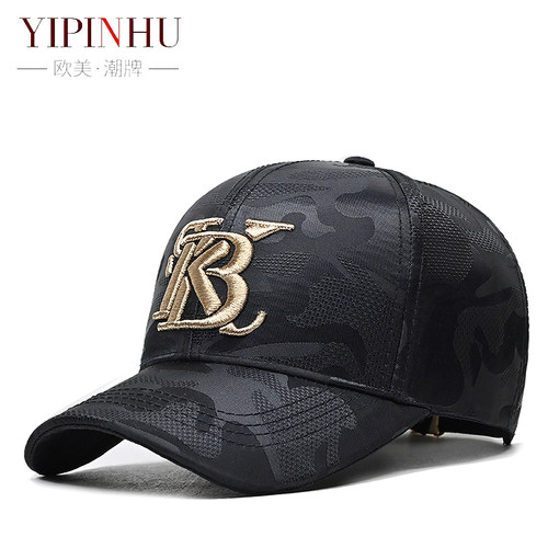 YIPINHU时尚正品潮牌迷彩硬顶棒球帽四季户外遮阳防晒鸭舌帽男士