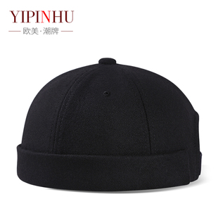 潮牌YPH正品街头酷帅地主帽大头围后封口男瓜皮帽子冬季加绒新款