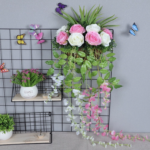 Симуляция цветочная стена висит декоративный набор цветов поддельная цветочная роза лилия висящая стена цветочная стена поддельная виноградная лоза Моделирование виноградная лоза