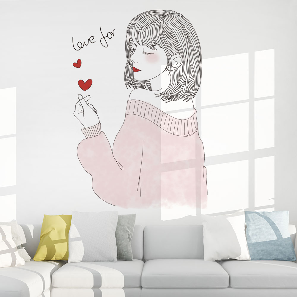 出租屋改造房间自粘壁纸壁画墙贴