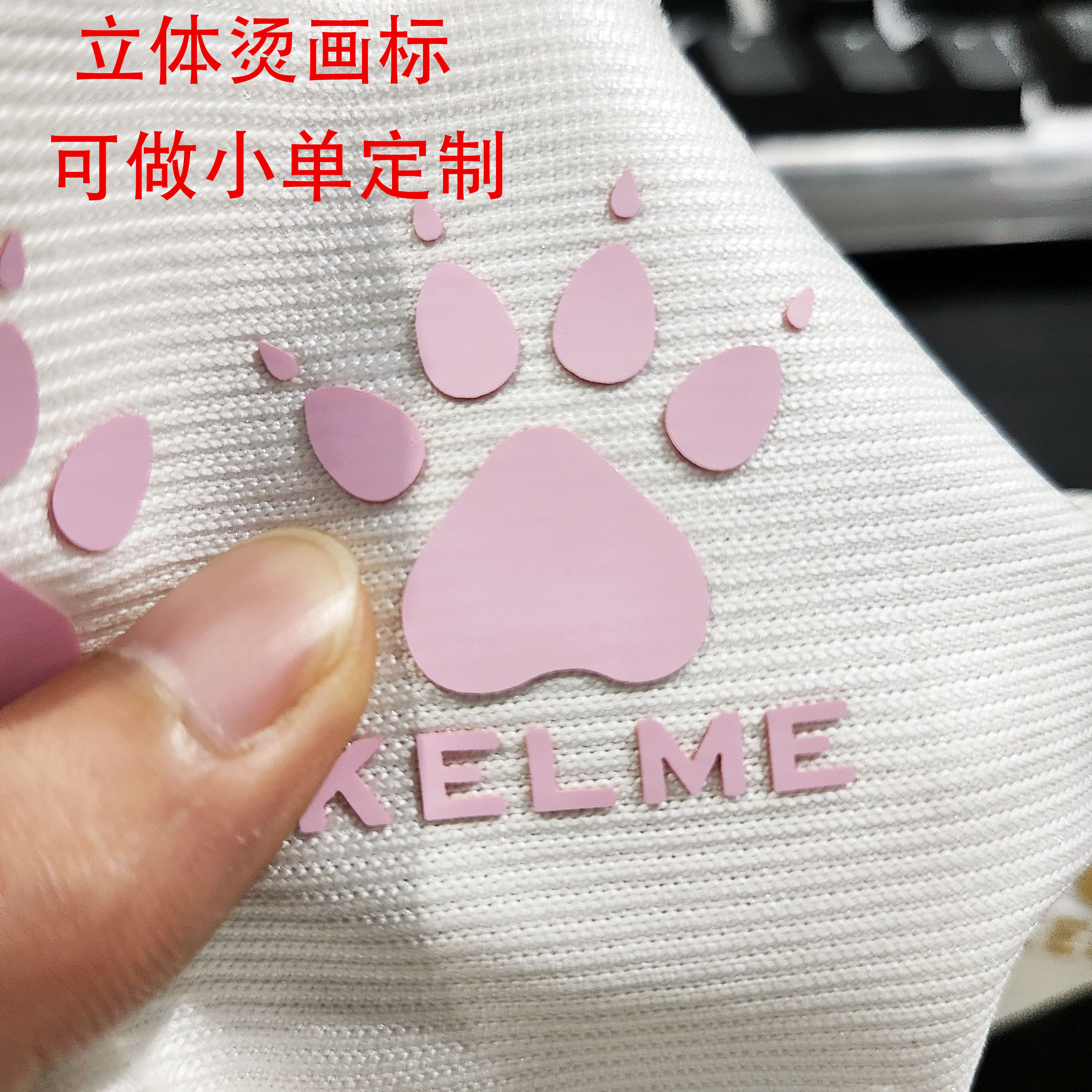 户外运动品牌爪子logo标志刺绣布贴衣服服装补丁贴硅胶立体烫画贴