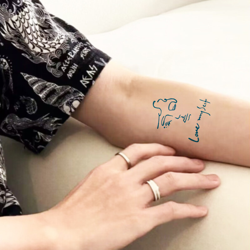 YCTF草本纹身贴lovemyself草本纹身贴2周纹身贴贴搓不掉不反光