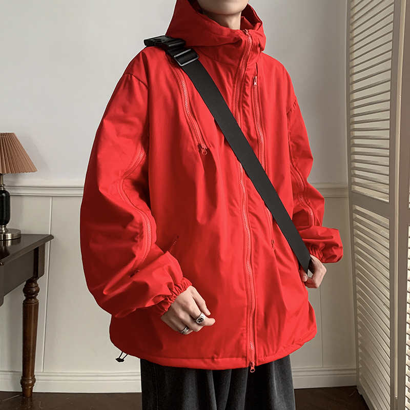 连帽春秋宽松休闲港风潮流夹克