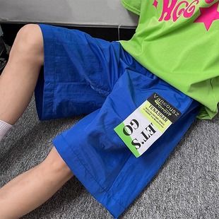 新款 2025夏季 包邮 港风青少年学生沙滩五分运动休闲短裤 满两件