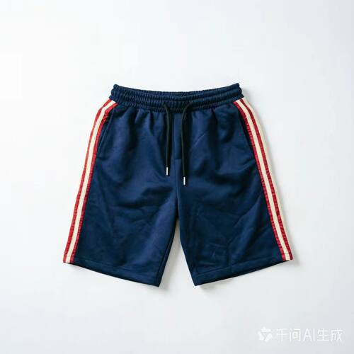 Z1340【满两件包邮】2026夏季新款青少年港风拼色三条杠休闲短裤