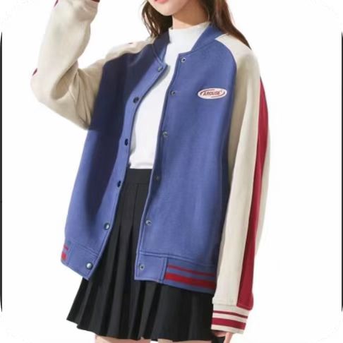 【满两件包邮】2025秋季新款青少年学生港风休闲棒球服开衫卫衣潮