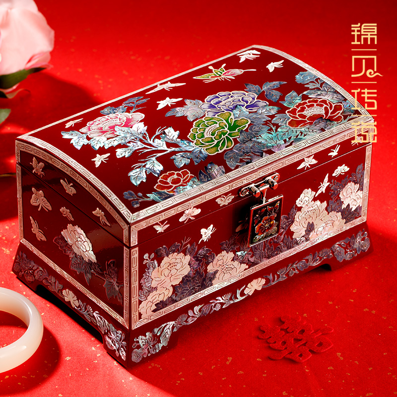 锦贝传说首饰盒结婚礼物螺钿漆器