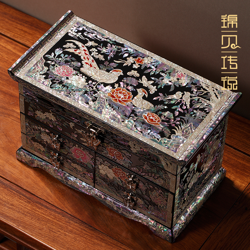 锦贝传说螺钿漆器首饰盒复古高档