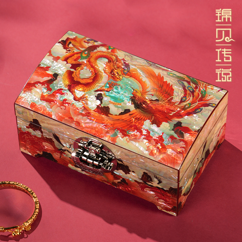 锦贝传说螺钿首饰盒送闺蜜新人结婚礼物手镯收纳盒生日礼物珠宝盒